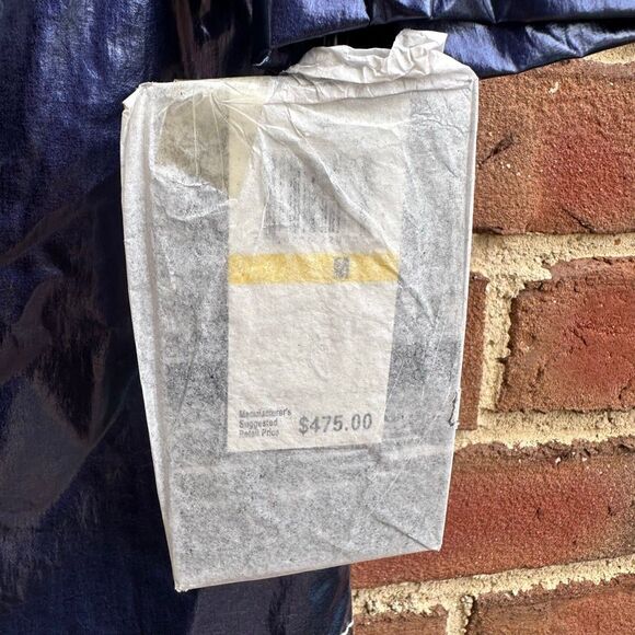 Jane Post $475 Women's Metallic Lightweight Rain Parka Jacket Blue Medium NWT - Picture 4 of 9